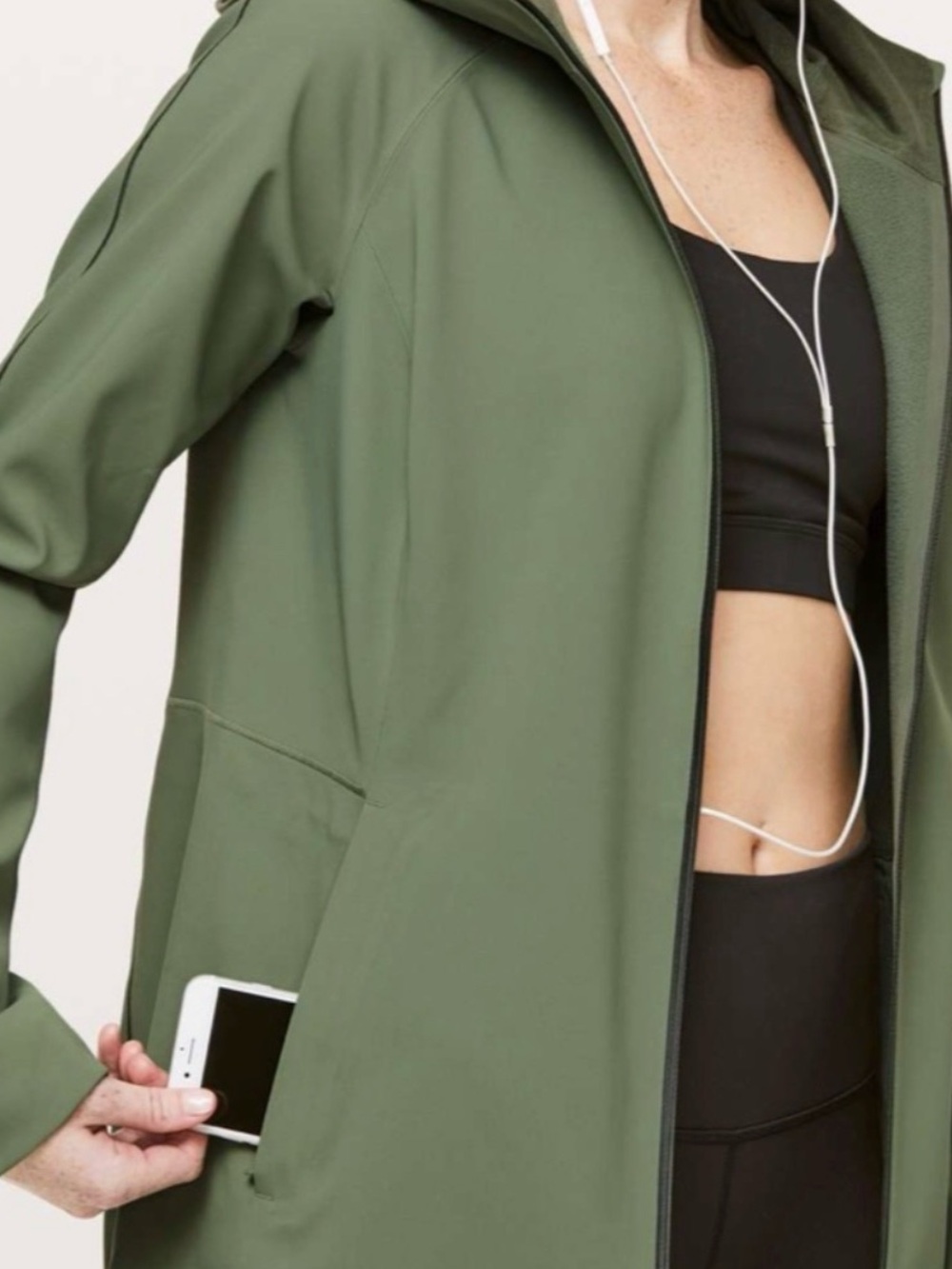lululemon athletica Glyde softshell Green Hooded Zip Jacket - Picture 9 of 13